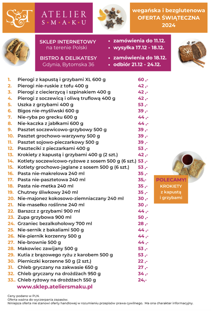 Boże Narodzenie 2024 - Atelier Smaku