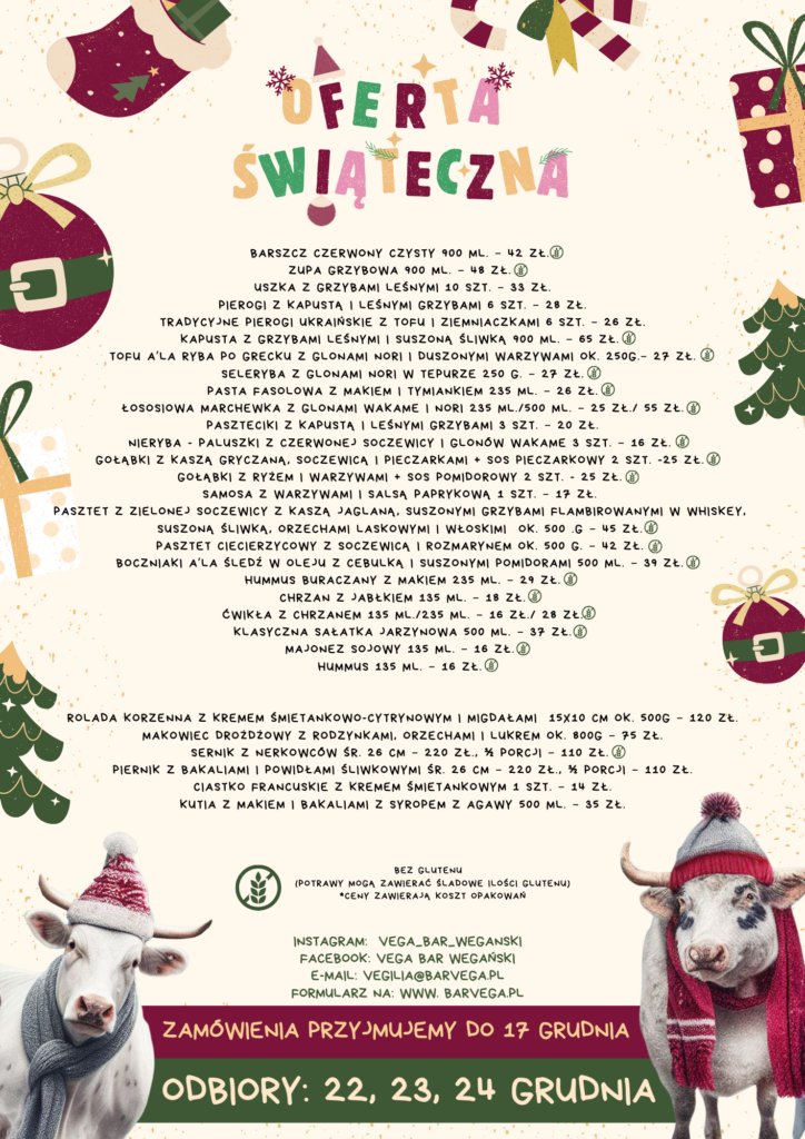 Boże Narodzenie 2025 - Vega Bar Wegański